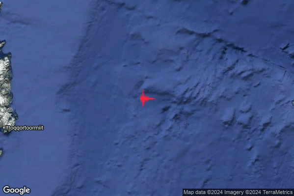 Severo Terremoto M5.6 epicentro Greenland [Sea] alle 15:49:05 (13:49:05 UTC)