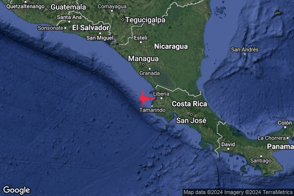 Violento Terremoto M6.3 epicentro Off coast of Costa Rica [Sea: Costa Rica] alle 19:43:49 (17:43:49 UTC)