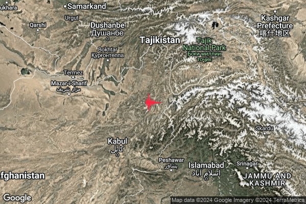 Violento Terremoto M6.0 epicentro Afghanistan [Land] alle 20:56:49 (18:56:49 UTC)