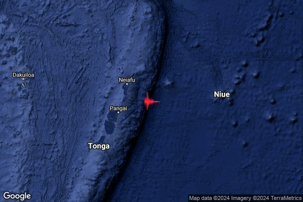 Violento Terremoto M6.0 epicentro Tonga Islands region [Sea: Tonga] alle 16:01:29 (14:01:29 UTC)