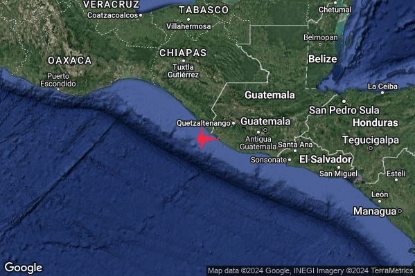 Violento Terremoto M6.1 epicentro Guatemala [Sea] alle 16:46:31 (14:46:31 UTC)