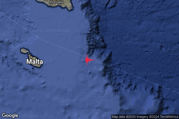 Leggero Terremoto M3.1 epicentro Mar Ionio Meridionale (MARE) alle 19:28:50 (18:28:50 UTC)