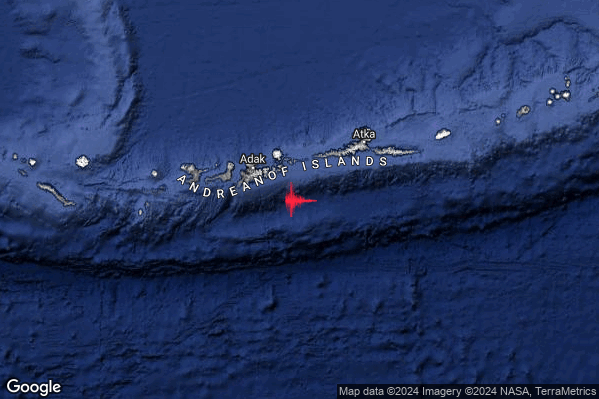 Violento Terremoto M6.0 epicentro Andreanof Islands Aleutian Islands United States [Sea: United States] alle 11:56:47 (10:56:47 UTC)