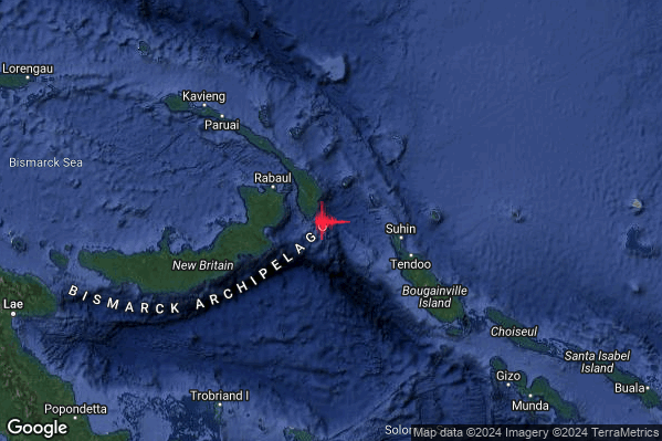 Violento Terremoto M6.0 epicentro Papua New Guinea [Sea] alle 15:36:25 (14:36:25 UTC)