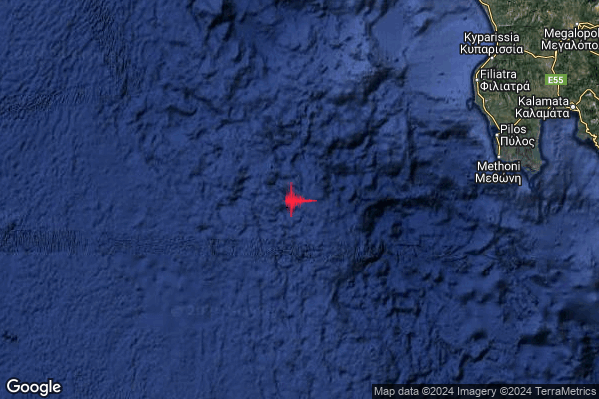 Distinto Terremoto M4.0 epicentro Mar Ionio Meridionale (MARE) alle 08:11:15 (07:11:15 UTC)