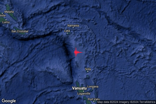 Severo Terremoto M5.6 epicentro Solomon Is. [Sea] alle 09:22:26 (08:22:26 UTC)