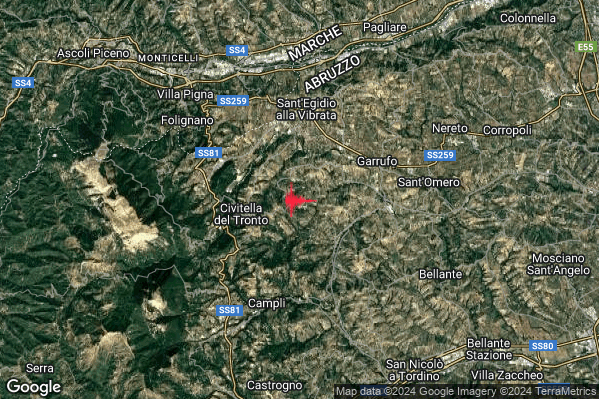 Lieve Terremoto M2.0 epicentro 4 km E Civitella del Tronto (TE) alle 12:09:03 (11:09:03 UTC)