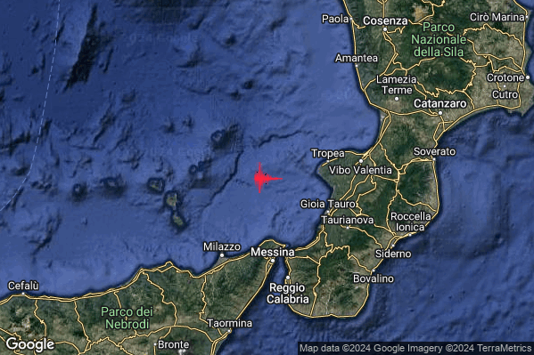 Lieve Terremoto M2.0 epicentro Tirreno Meridionale (MARE) alle 11:06:07 (10:06:07 UTC)