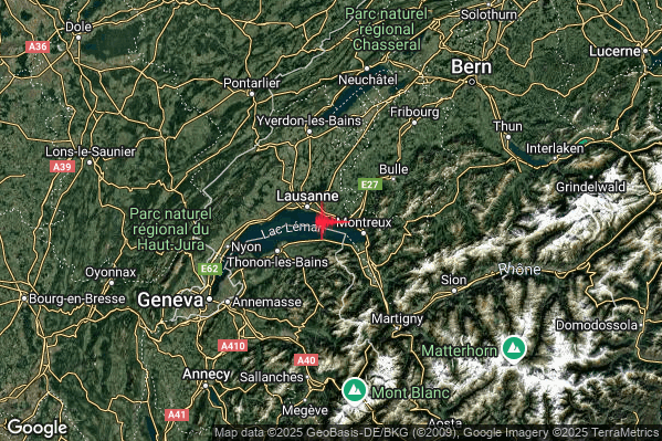 Lieve Terremoto M2.0 epicentro Confine Svizzera-Francia (SVIZZERA FRANCIA) alle 05:11:13 (04:11:13 UTC)