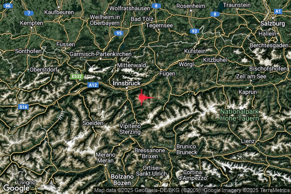 Lieve Terremoto M2.0 epicentro Confine Italia-Austria (AUSTRIA) alle 09:12:12 (08:12:12 UTC)