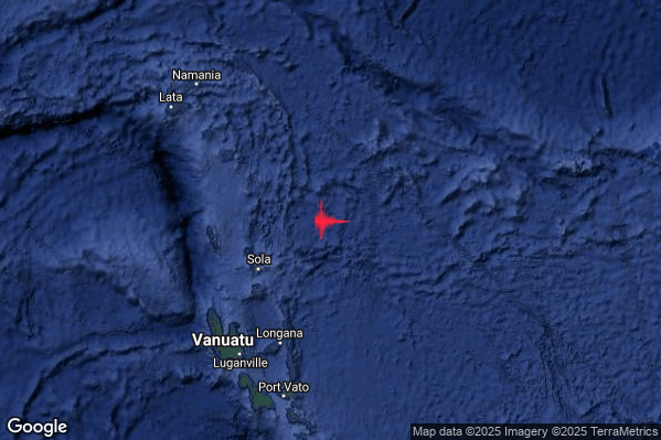 Severo Terremoto M5.5 epicentro Solomon Is. [Sea] alle 12:14:05 (11:14:05 UTC)