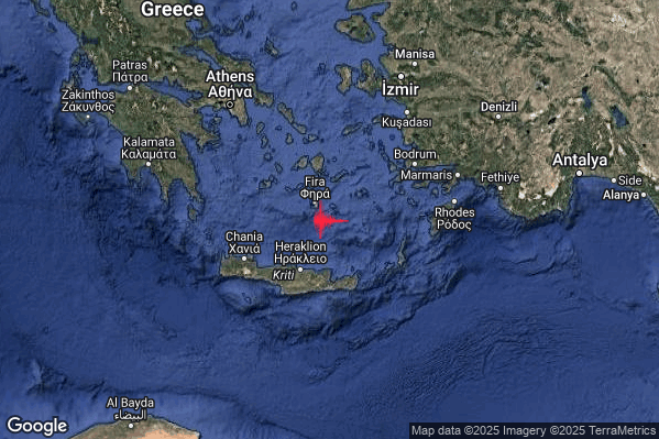 Forte Terremoto M4.8 epicentro Dodecanese Islands Greece [Sea: Greece] alle 12:50:48 (11:50:48 UTC)