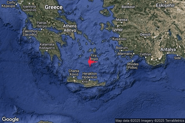 Intenso Terremoto M4.7 epicentro Dodecanese Islands Greece [Sea: Greece] alle 03:27:33 (02:27:33 UTC)