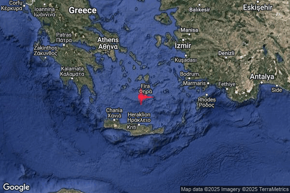 Intenso Terremoto M4.7 epicentro Dodecanese Islands Greece [Sea: Greece] alle 07:22:01 (06:22:01 UTC)