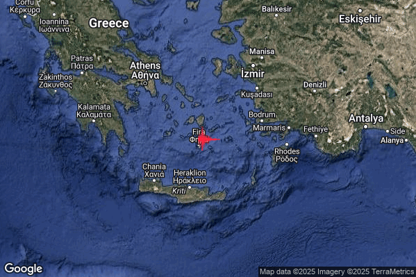 Intenso Terremoto M4.7 epicentro Dodecanese Islands Greece [Sea: Greece] alle 02:52:07 (01:52:07 UTC)