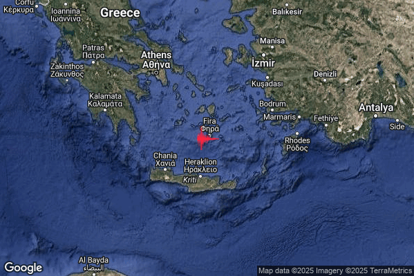 Intenso Terremoto M4.7 epicentro Dodecanese Islands Greece [Sea: Greece] alle 10:10:10 (09:10:10 UTC)