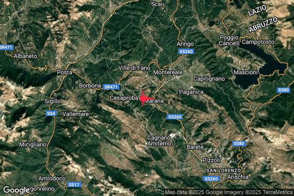 Lieve Terremoto M2.0 epicentro 4 km SW Montereale (AQ) alle 03:48:56 (02:48:56 UTC)