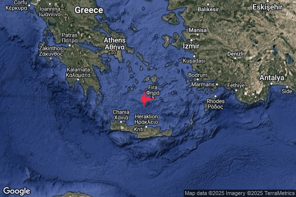 Forte Terremoto M5.0 epicentro Dodecanese Islands Greece [Sea: Greece] alle 10:20:48 (09:20:48 UTC)
