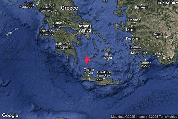 Intenso Terremoto M4.7 epicentro Southern Greece [Sea: Greece] alle 16:42:41 (15:42:41 UTC)