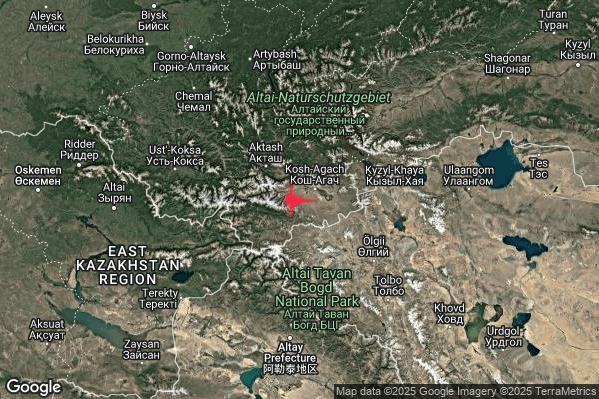 Violento Terremoto M5.8 epicentro Russia [Land] alle 02:48:17 (01:48:17 UTC)