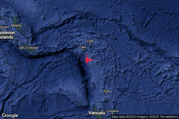 Violento Terremoto M6.2 epicentro Solomon Is. [Sea] alle 19:16:22 (18:16:22 UTC)