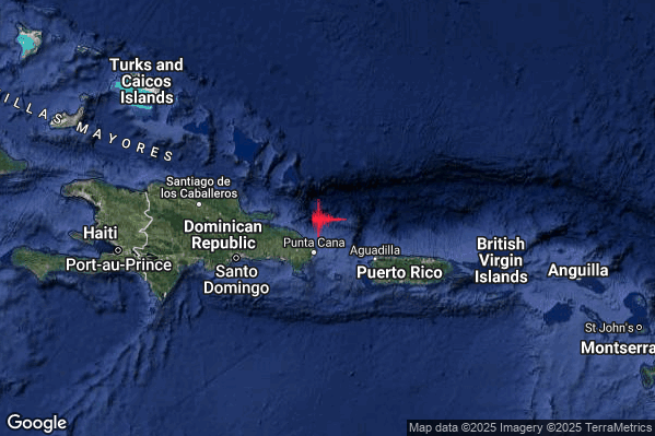 Violento Terremoto M5.7 epicentro Haiti [Sea] alle 06:48:53 (05:48:53 UTC)