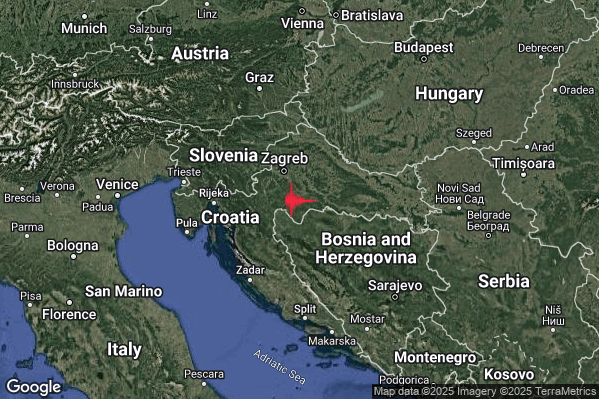 Distinto Terremoto M4.1 epicentro Croatia [Land] alle 12:52:49 (11:52:49 UTC)