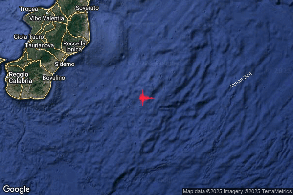 Terremoto 18:55:12 M3.1 epicentro “Mar Ionio Settentrionale (MARE)” Terremoto 18:55:12 M3.1 epicentro “Mar Ionio Settentrionale (MARE)”
