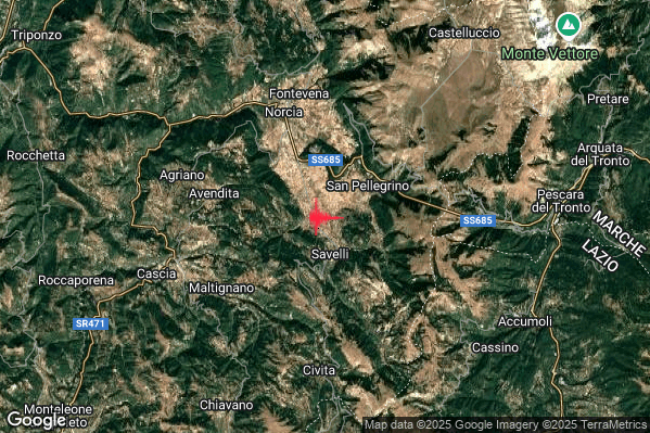 Terremoto 14:20:56 M2.3 epicentro “6 km SE Norcia (PG)” Terremoto 14:20:56 M2.3 epicentro “6 km SE Norcia (PG)”