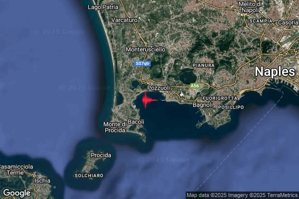Terremoto 22:42:41 M2.0 epicentro “Campi Flegrei” Terremoto 22:42:41 M2.0 epicentro “Campi Flegrei”
