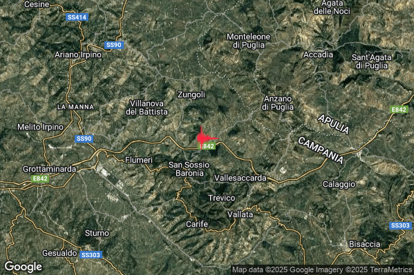 Terremoto 01:35:59 M2.3 epicentro “3 km NE San Sossio Baronia (AV)” Terremoto 01:35:59 M2.3 epicentro “3 km NE San Sossio Baronia (AV)”