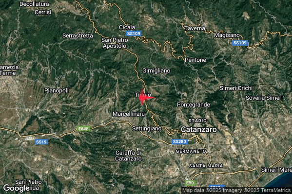 Terremoto 12:06:27 M2.8 epicentro “Tiriolo (CZ)” Terremoto 12:06:27 M2.8 epicentro “Tiriolo (CZ)”