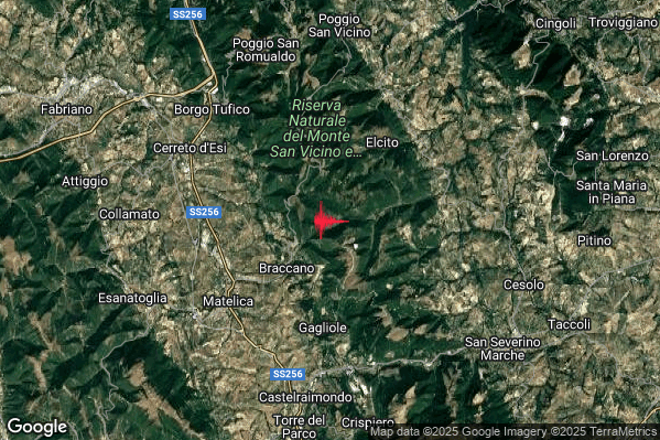Terremoto 19:29:40 M2.2 epicentro “5 km N Gagliole (MC)” Terremoto 19:29:40 M2.2 epicentro “5 km N Gagliole (MC)”