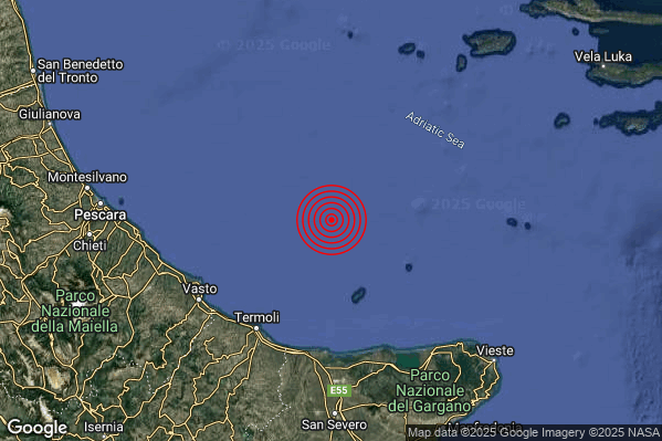 Terremoto 03:06:57 M2.8 epicentro “Adriatico Centrale (MARE)” Terremoto 03:06:57 M2.8 epicentro “Adriatico Centrale (MARE)”