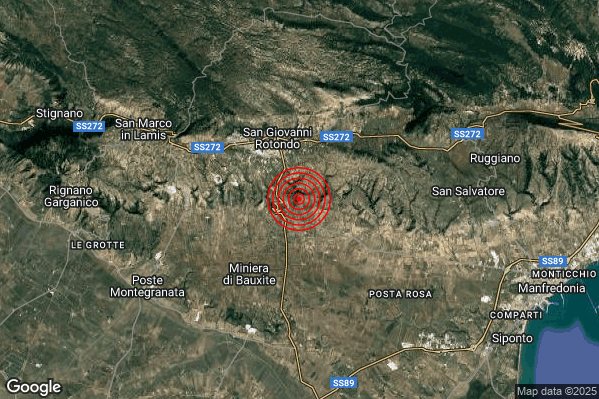 Terremoto 14:02:09 M2.0 epicentro “4 km SE San Giovanni Rotondo (FG)” Terremoto 14:02:09 M2.0 epicentro “4 km SE San Giovanni Rotondo (FG)”