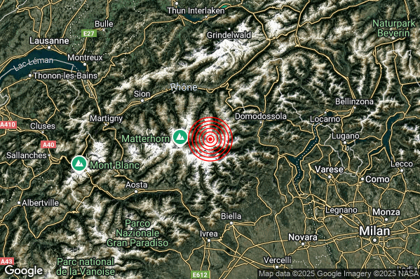 Terremoto 10:27:20 M2.3 epicentro “Confine Italia-Svizzera (SVIZZERA)” Terremoto 10:27:20 M2.3 epicentro “Confine Italia-Svizzera (SVIZZERA)”