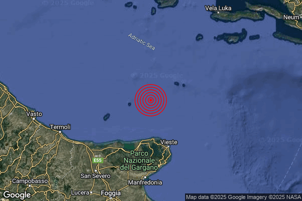 Terremoto 06:08:12 M2.2 epicentro “Adriatico Centrale (MARE)” Terremoto 06:08:12 M2.2 epicentro “Adriatico Centrale (MARE)”