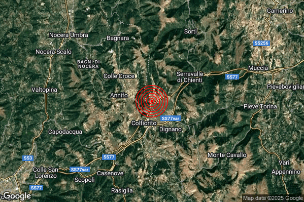 Terremoto 14:59:57 M2.0 epicentro “5 km SW Serravalle di Chienti (MC)” Terremoto 14:59:57 M2.0 epicentro “5 km SW Serravalle di Chienti (MC)”