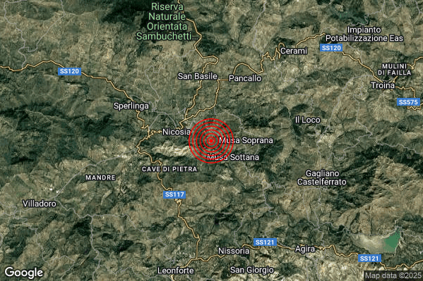 Terremoto 10:15:27 M2.9 epicentro “3 km E Nicosia (EN)” Terremoto 10:15:27 M2.9 epicentro “3 km E Nicosia (EN)”