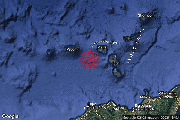 Terremoto 00:16:43 M2.1 epicentro “Isole Eolie (Messina)” Terremoto 00:16:43 M2.1 epicentro “Isole Eolie (Messina)”