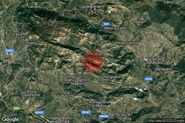 Terremoto 21:03:46 M2.0 epicentro “5 km NE San Gregorio Magno (SA)” Terremoto 21:03:46 M2.0 epicentro “5 km NE San Gregorio Magno (SA)”