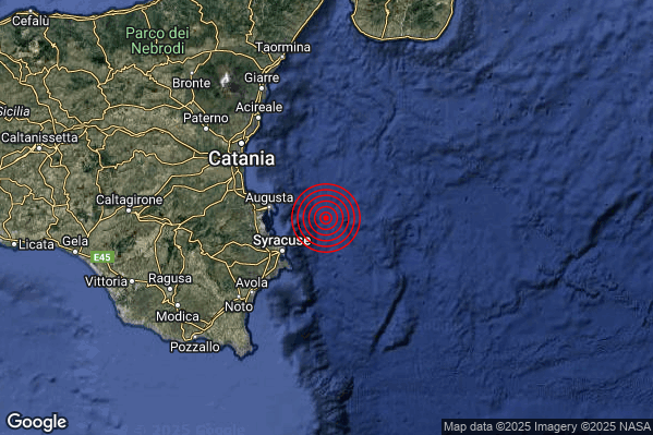 Terremoto 09:49:24 M2.4 epicentro “Costa Siracusana (Siracusa)” Terremoto 09:49:24 M2.4 epicentro “Costa Siracusana (Siracusa)”