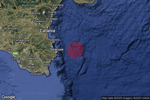 Terremoto 08:50:09 M2.1 epicentro “Costa Siracusana (Siracusa)” Terremoto 08:50:09 M2.1 epicentro “Costa Siracusana (Siracusa)”