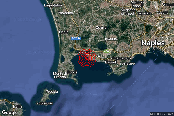 Terremoto 12:07:44 M4.4 epicentro “Campi Flegrei” Terremoto 12:07:44 M4.4 epicentro “Campi Flegrei”