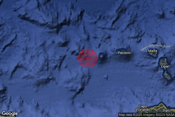 Terremoto 18:42:32 M2.1 epicentro “Isole Eolie (Messina)” Terremoto 18:42:32 M2.1 epicentro “Isole Eolie (Messina)”