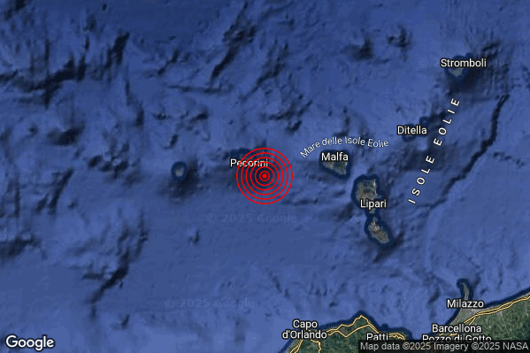 Terremoto 12:06:29 M2.1 epicentro “Isole Eolie (Messina)” Terremoto 12:06:29 M2.1 epicentro “Isole Eolie (Messina)”