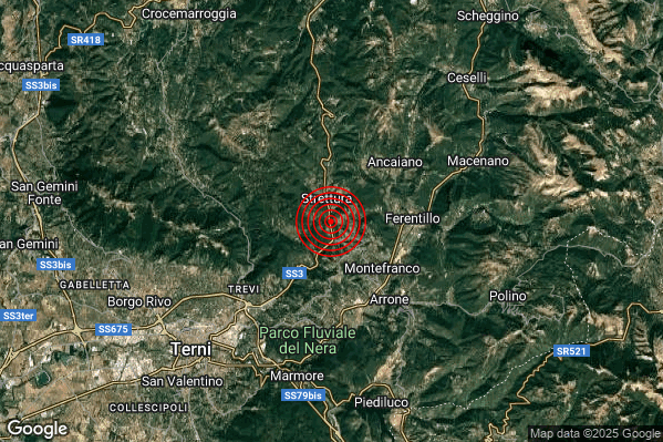 Terremoto 11:17:21 M2.1 epicentro “4 km NW Montefranco (TR)” Terremoto 11:17:21 M2.1 epicentro “4 km NW Montefranco (TR)”