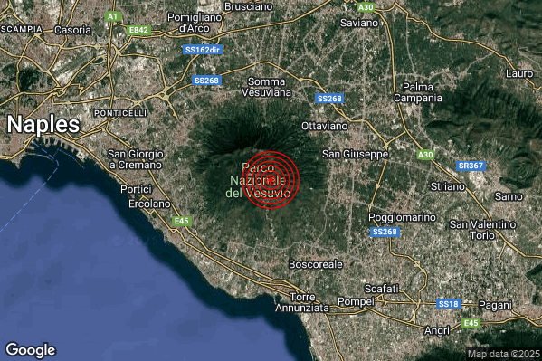 Terremoto 18:02:54 M2.2 epicentro “Vesuvio” Terremoto 18:02:54 M2.2 epicentro “Vesuvio”