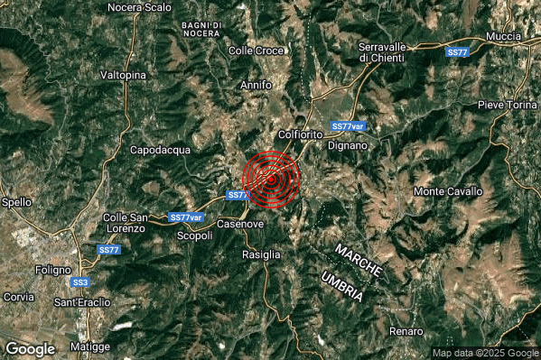 Terremoto 07:38:11 M2.4 epicentro “11 km SW Serravalle di Chienti (MC)” Terremoto 07:38:11 M2.4 epicentro “11 km SW Serravalle di Chienti (MC)”