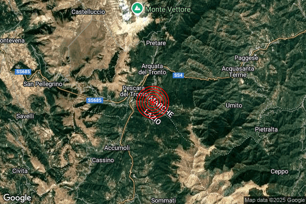 Terremoto 23:13:14 M2.0 epicentro “4 km S Arquata del Tronto (AP)” Terremoto 23:13:14 M2.0 epicentro “4 km S Arquata del Tronto (AP)”